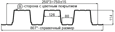 Фото: Профнастил Н114 х 750 - B (ПЭ-01-9003-0.8) в Лобне