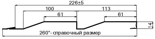 Фото: Сайдинг МП СК-14х226 (ПЭ-01-RR32-0.45) в Лобне