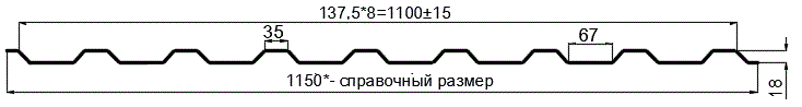 Фото: Профнастил оцинкованный МП20 х 1100 (ОЦ-01-БЦ-0.55) в Лобне