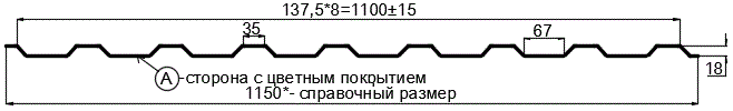 Фото: Профнастил МП20 х 1100 - A (PureTech_Mat-20-7024-0.5) в Лобне