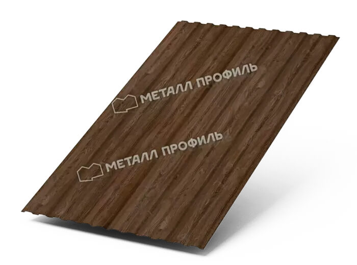 Фото: Профнастил МП10 х 1100 - B (ECOSTEEL_MA_Д-01-МореныйДуб-0.5) в Лобне