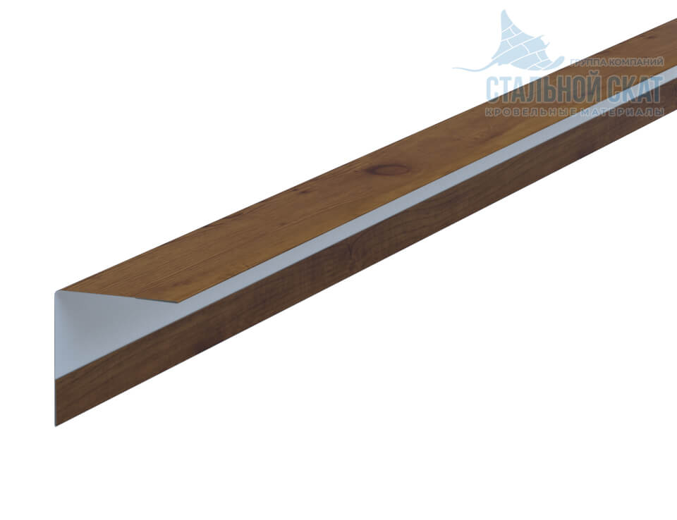 Фото: Планка угла наружного 30х30х3000 (ECOSTEEL_T-12-Дуб-0.45) в Лобне