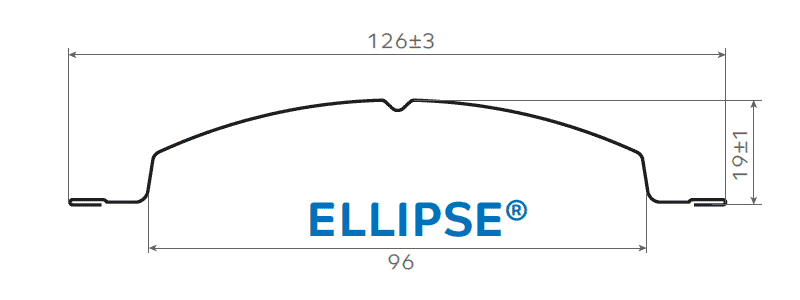 Штакетник металлический МП ELLIPSE-O 19х126 Двусторонний (VikingMP Д-01-7024 | 7024-0.45). в Лобне
