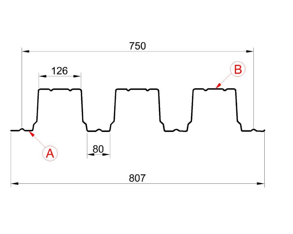 Профнастил Н114 х 750 - A (ПЭ-01-9003-0.9) в Лобне