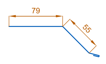 Планка капельник 79х55х2000 NormanMP (ПЭ-01-7016-0.5) в Лобне