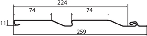 Сайдинг Корабельная доска XL Grand Line Standart бежевый (3,6м) в Лобне