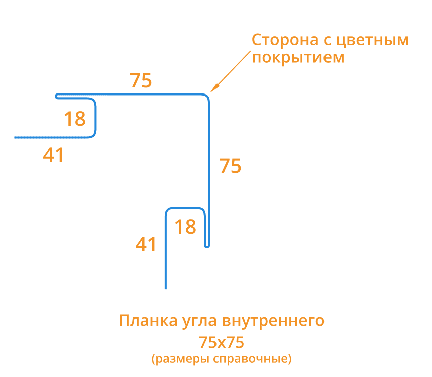 Планка угла наружного сложного 75х75х3000 (ECOSTEEL_T-12-Золотой Орех-0.45) в Лобне