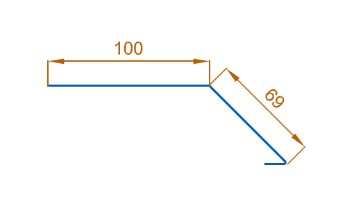 Планка карнизная 100х69х2000 NormanMP (ПЭ-01-9006-0.5) в Лобне