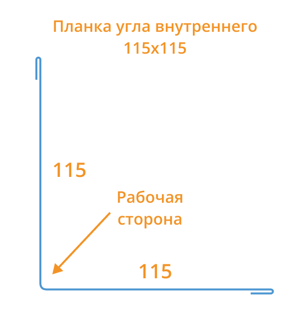 Планка угла внутреннего 115х115х2000 NormanMP (ПЭ-01-RR32-0.5) в Лобне