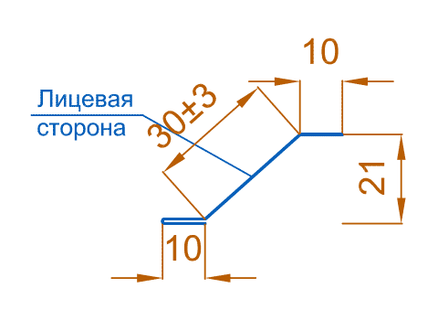Планка начальная сайдинга 10х20х3000 (ПЭ-01-ЦВ-0.45) в Лобне
