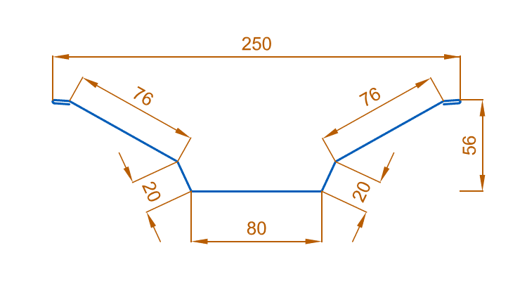 Планка ендовы верхняя 76х76х2000 (AGNETA-03-CopperCopper-0.5) в Лобне