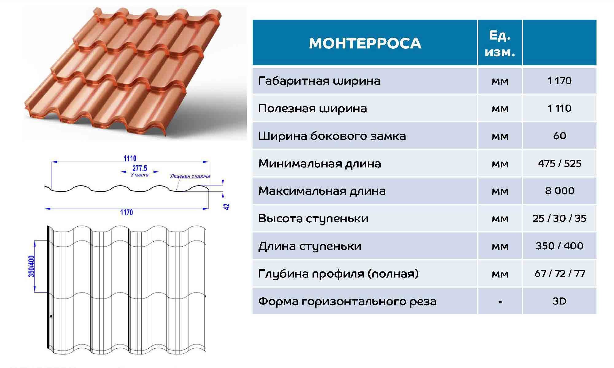 Металлочерепица МП Монтерроса-XL (VALORI-20-DarkGrey-0.5) в Лобне