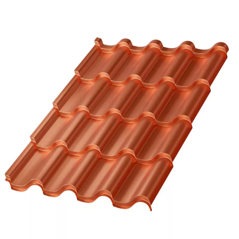 Металлочерепица МП Монтерроса-M (AGNETA-20-CopperCopper-0.5) в Лобне