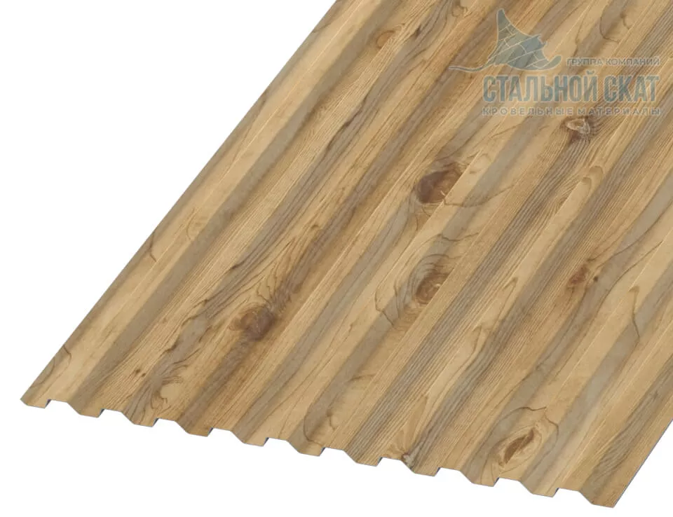Профнастил С21 х 1000 - B (ECOSTEEL_T-01-Сосна-0.5) в Лобне