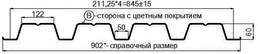 Фото: Профнастил Н60 х 845 - B (PURMAN-20-8017-0.5) в Лобне