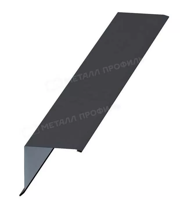 Фото: Планка торцевая 95х120х2000 (VALORI-20-DarkGrey-0.5) в 