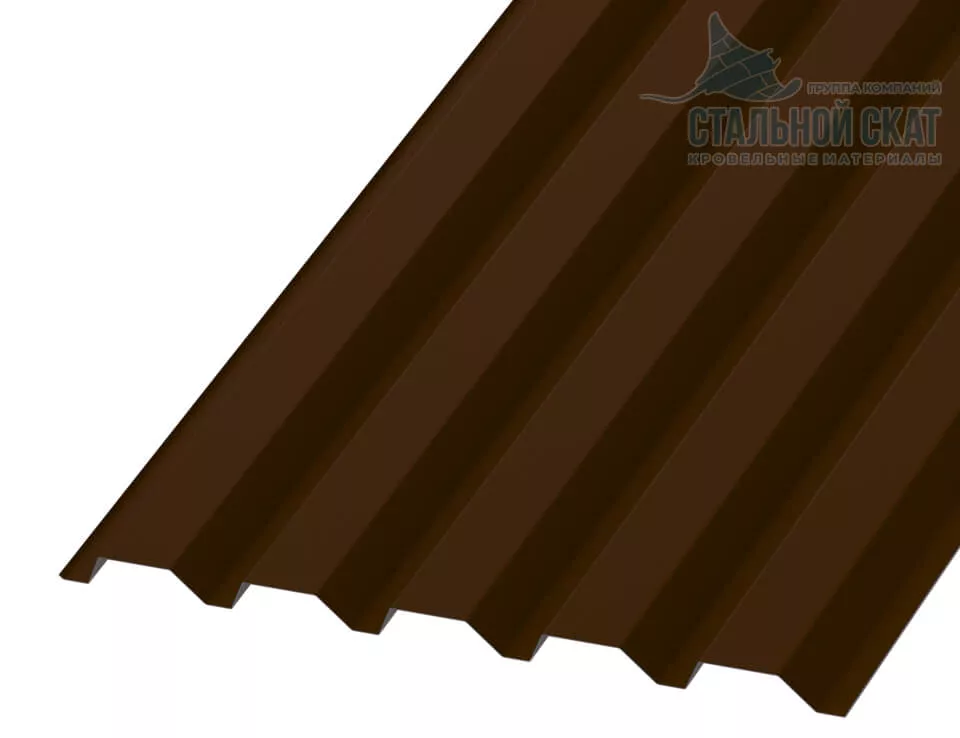 Фото: Профнастил С44 х 1000 - B (VALORI-20-Brown-0.5) в Лобне