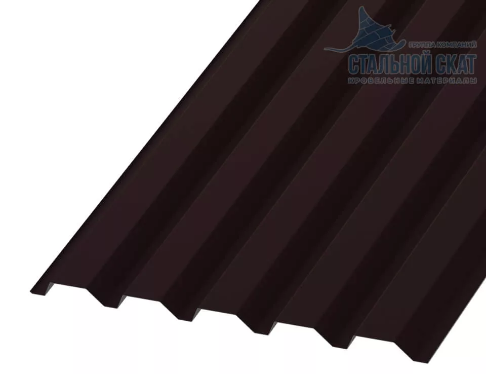 Фото: Профнастил С44 х 1000 - B (VALORI-20-DarkBrown-0.5) в Лобне