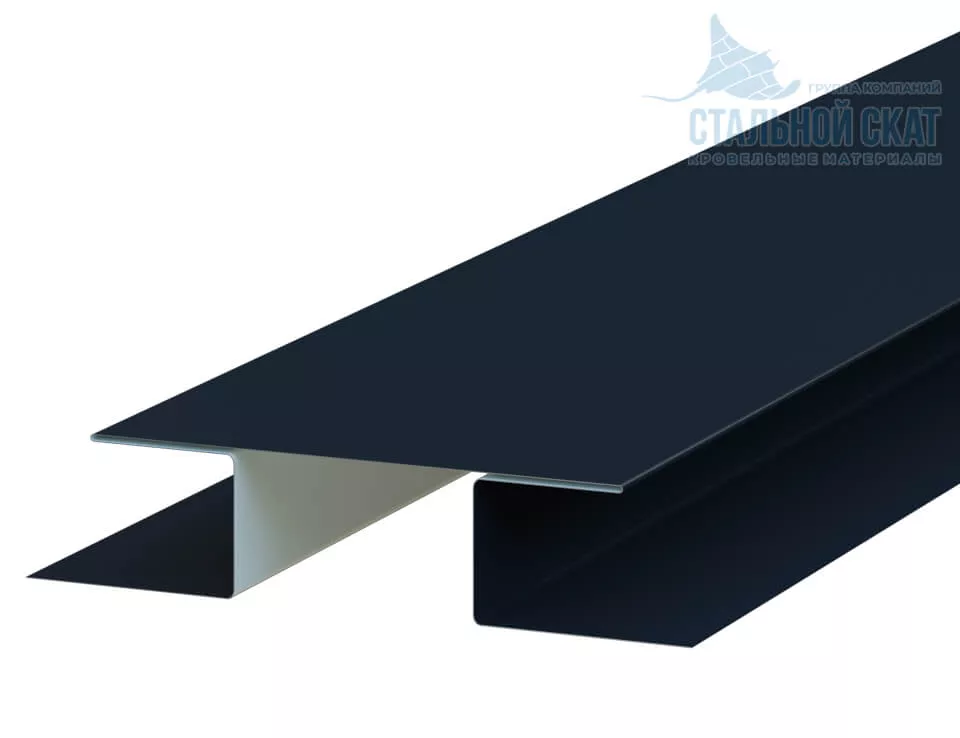 Фото: Планка стыковочная сложная 75х3000 (VALORI-20-DarkGrey-0.5) в Лобне