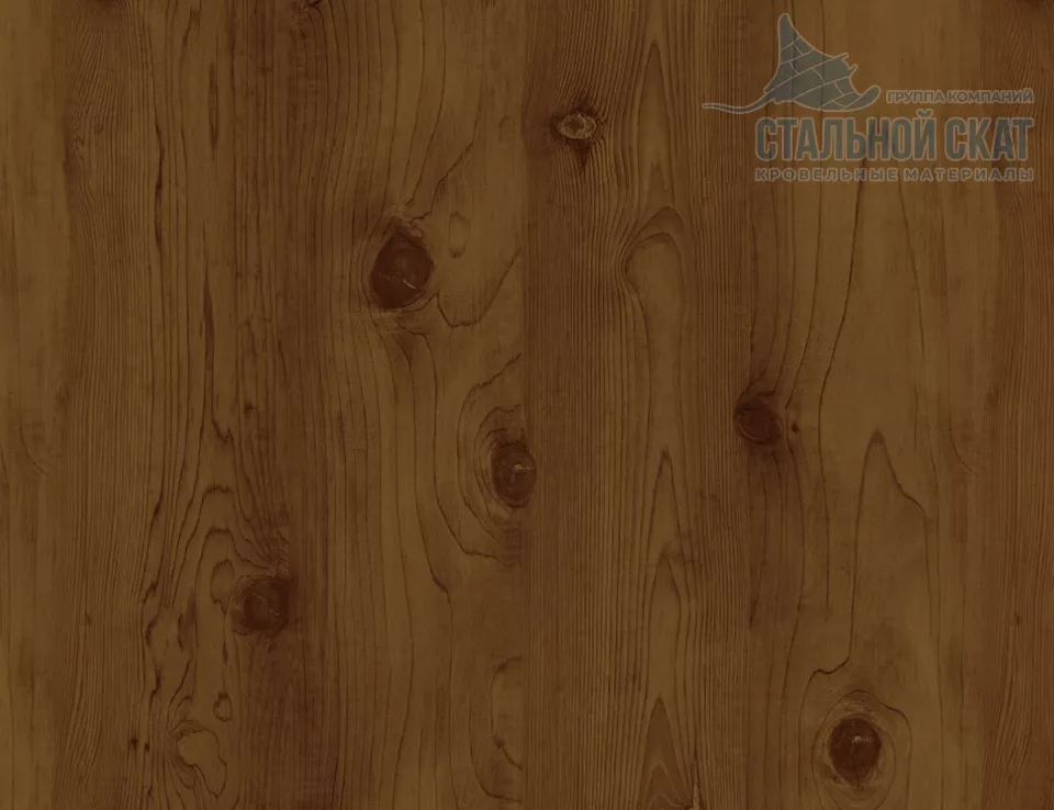 Планка карнизного свеса 250х50х2000 (ECOSTEEL_T-12-Дуб-0.45) в Лобне