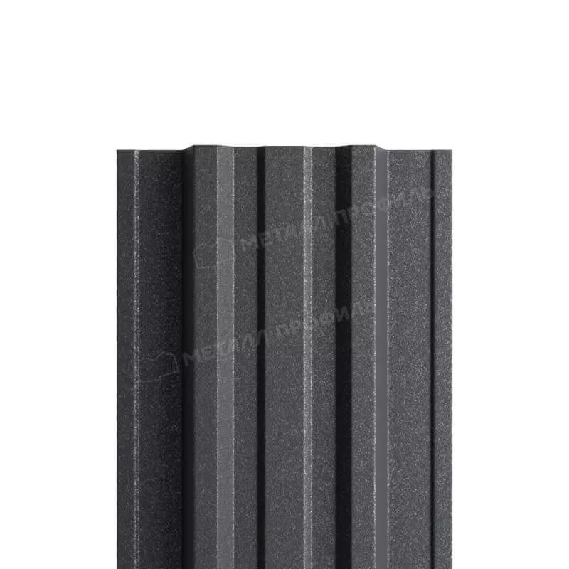 Фото: Штакетник металлический МП TRAPEZE-T 16,5х118 Двусторонний (VALORI-20-Grey | Color-0.5). в 