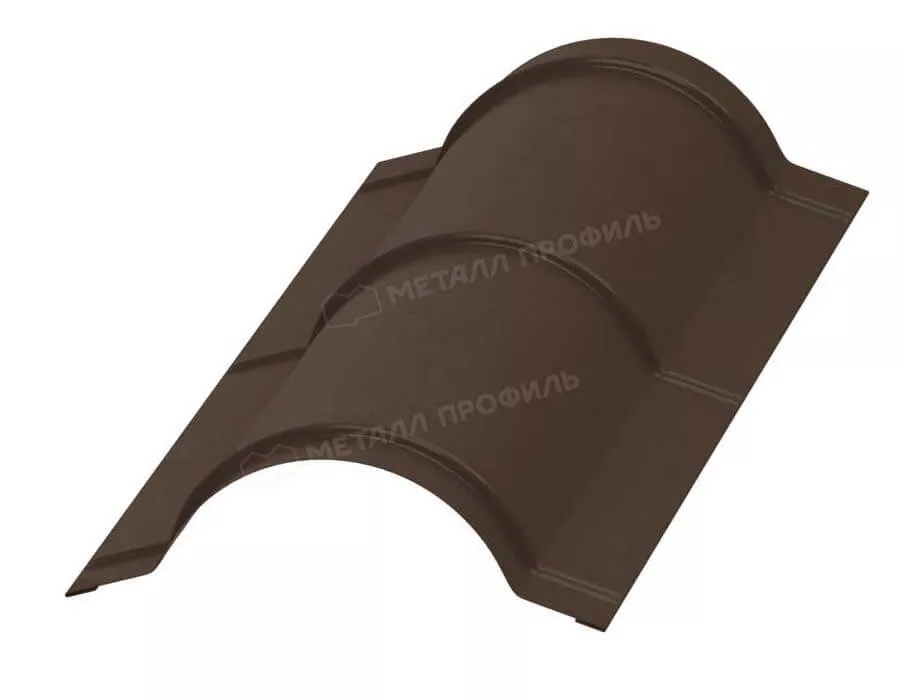 Фото: Планка конька круглого R110х2000 (VALORI-20-Brown-0.5) в 