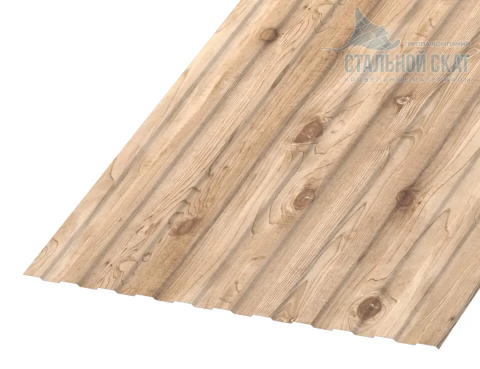 Фото: Профнастил С8 х 1150 - A (ECOSTEEL_T-12-Орех-0.45) в Лобне