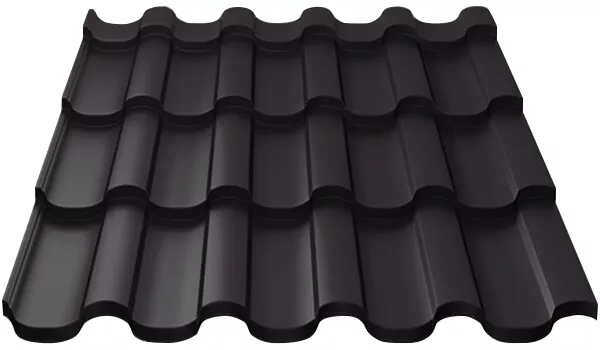 Металлочерепица МП Монтекристо-S (VALORI-20-DarkGrey-0.5) в Лобне