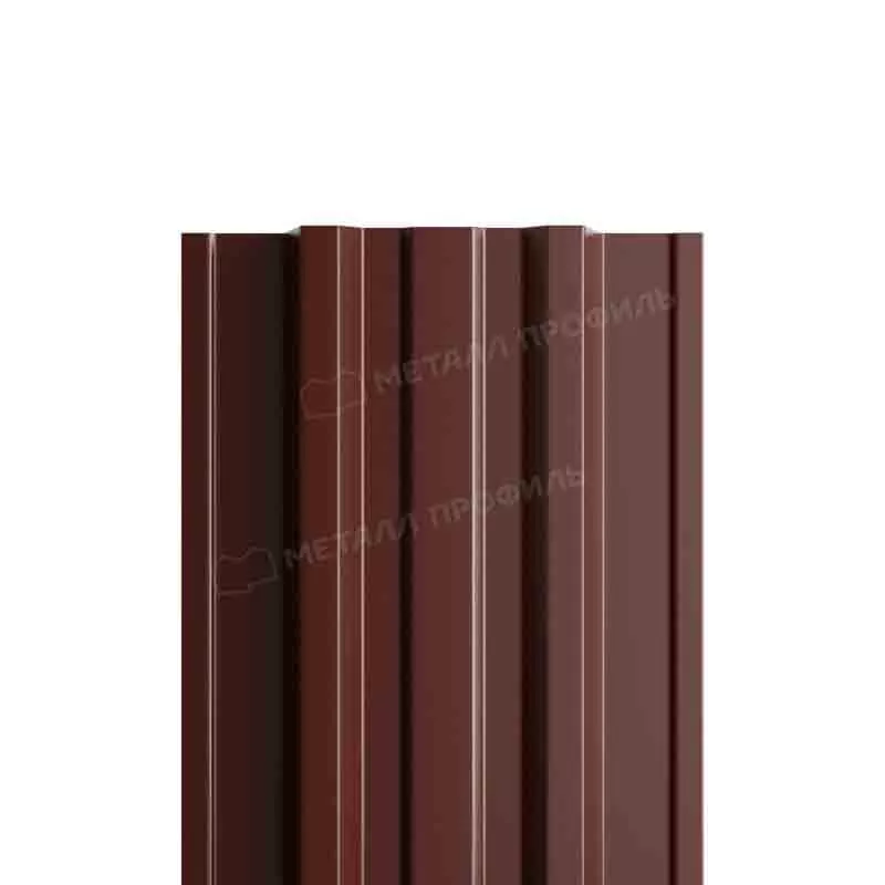 Штакетник металлический МП TRAPEZE-Т 16,5х118 Двусторонний (ПЭ-01-8017 | Color-0.4±0.08мм). в Лобне