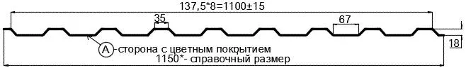 Фото: Профнастил МП20 х 1100 - A (ПЭ-01-7004-0.7) в Лобне