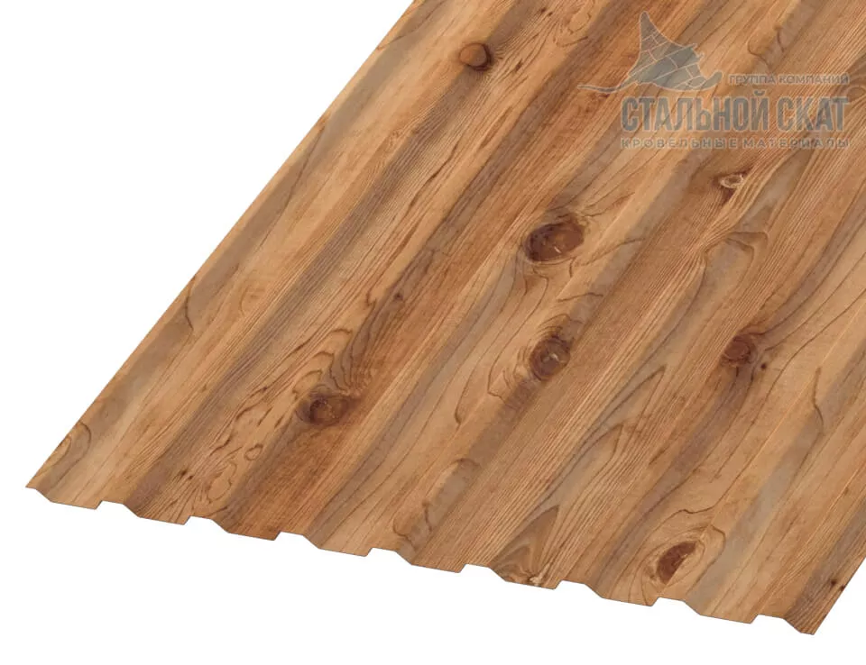 Профнастил МП20 х 1100 - B (ECOSTEEL_T-01-Кедр-0.5) в Лобне