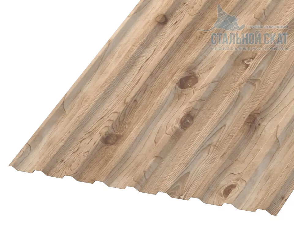 Фото: Профнастил МП20 х 1100 - B (ECOSTEEL_T-12-Орех-0.45) в Лобне