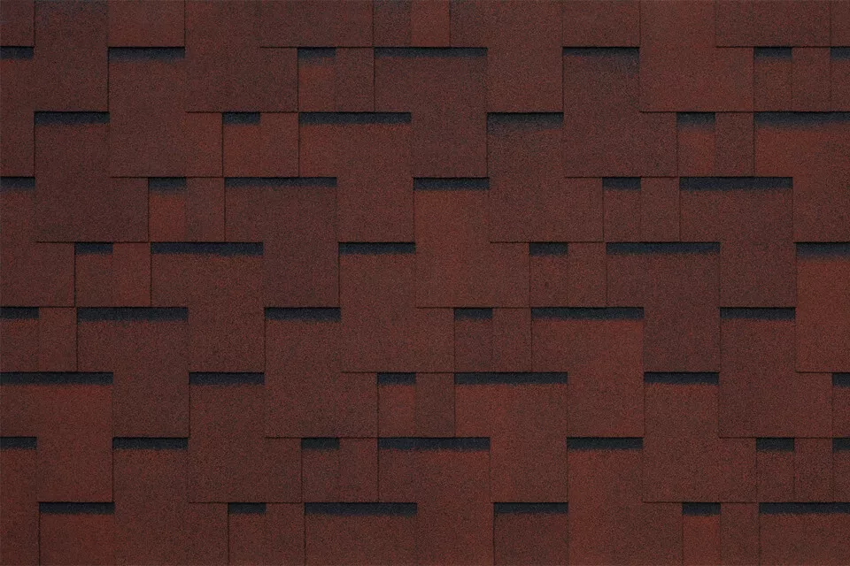 Фото: Черепица гибкая Tegola Sanremo rosso 402 (красный) в Лобне