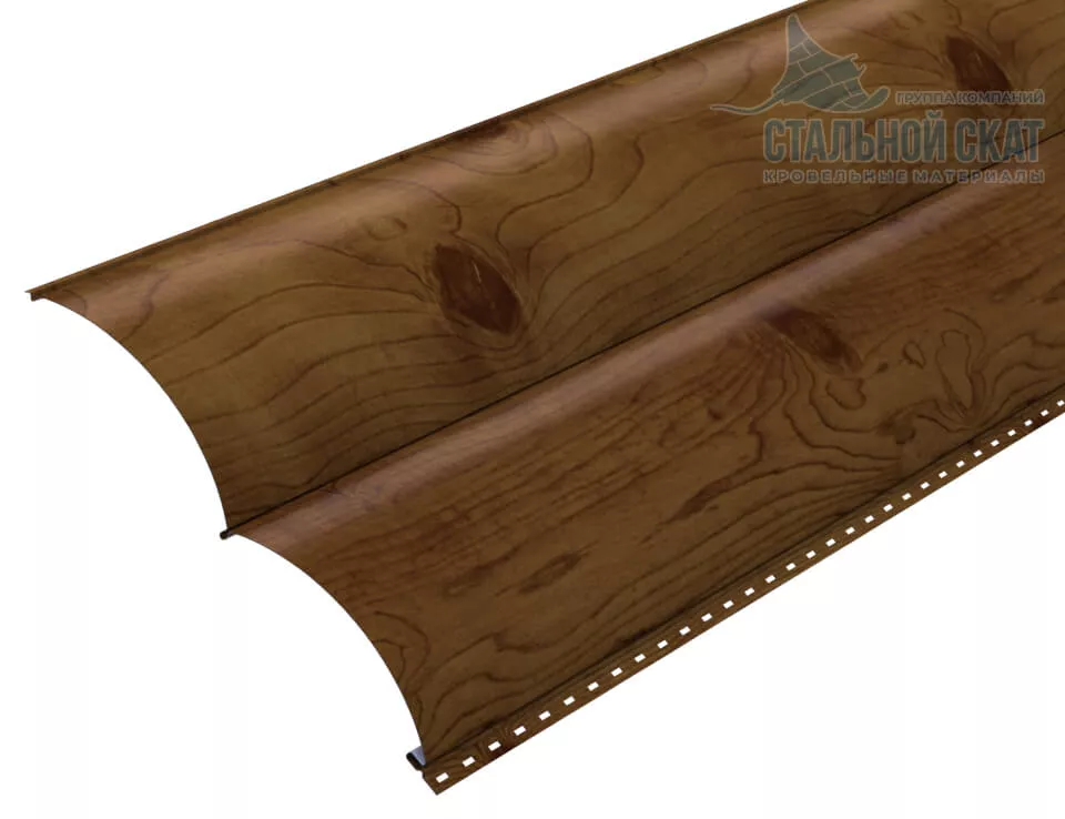 Фото: Сайдинг Woodstock-28х330 (ECOSTEEL_T-12-Дуб-0.45) в Лобне