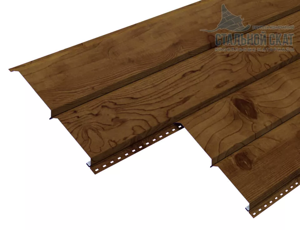 Фото: Сайдинг Lбрус-15х240 (ECOSTEEL_T-12-Дуб-0.45) в Лобне