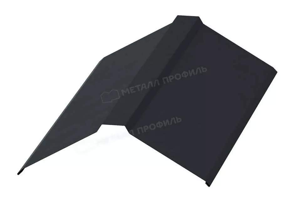 Фото: Планка конька плоского 120х120х2000 (VALORI-20-DarkGrey-0.5) в Лобне