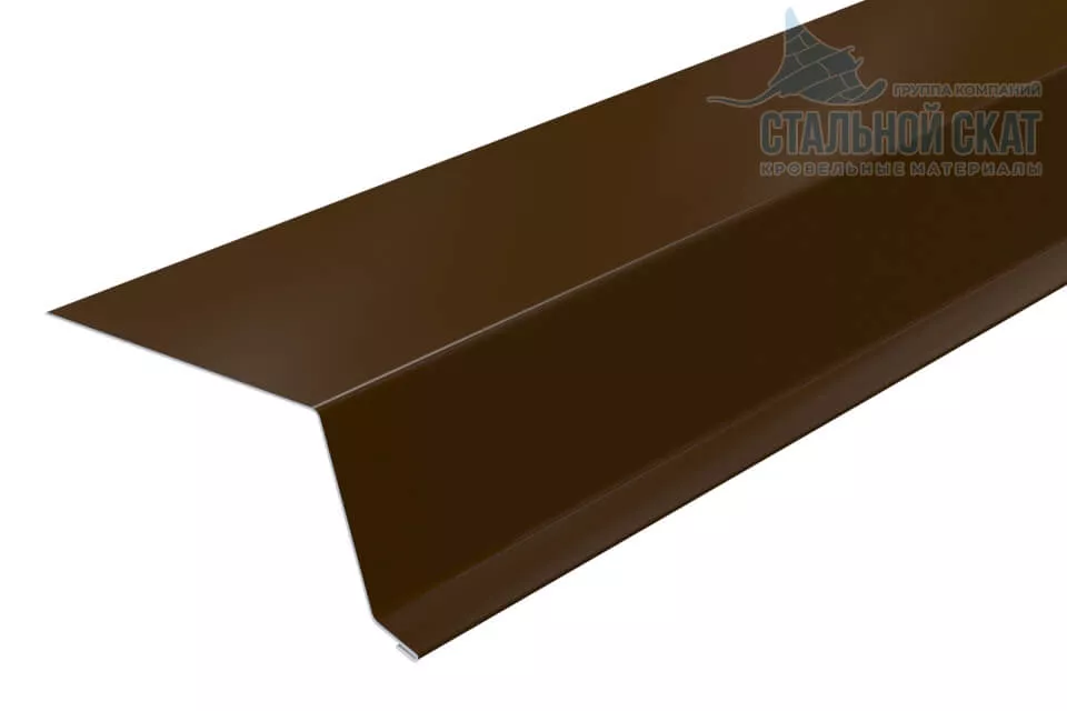 Фото: Планка капельник 79х55х2000 (VALORI-20-Brown-0.5) в 