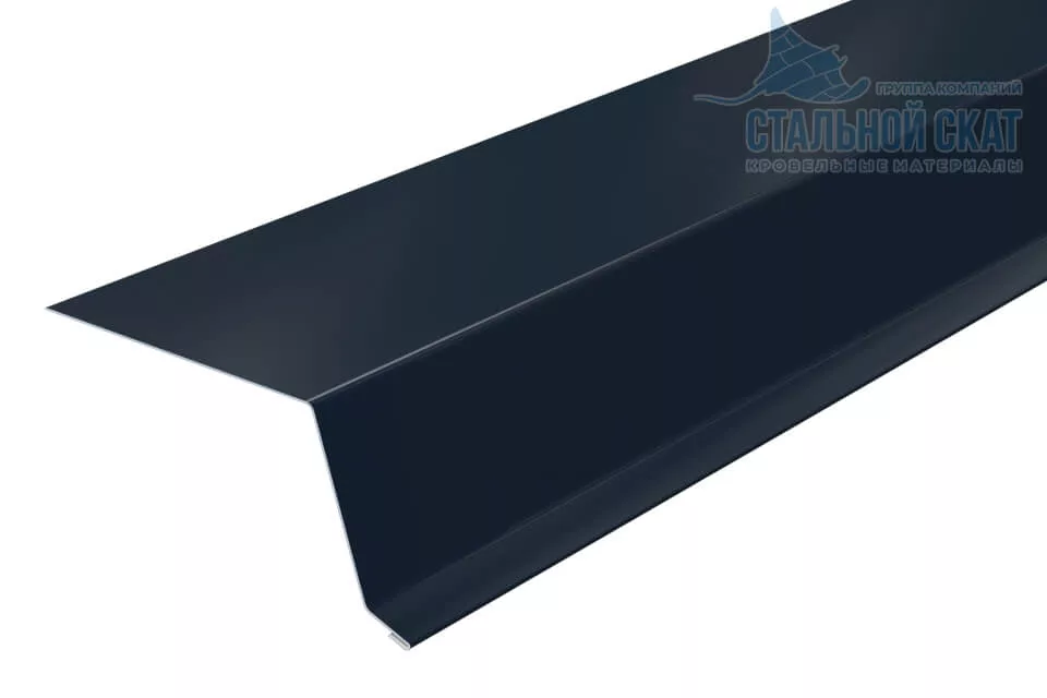 Фото: Планка капельник 79х55х2000 (VALORI-20-DarkGrey-0.5) в 