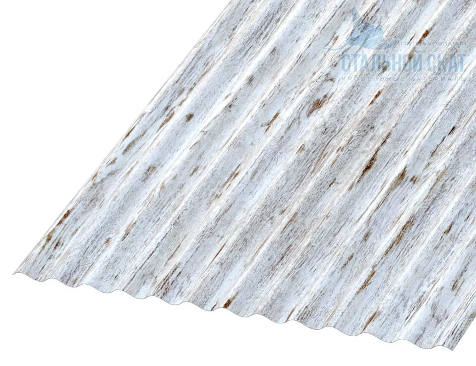 Фото: Профнастил МП18 х 1100 - A (ECOSTEEL_MA-01-БеленыйДуб-0.5) в Лобне
