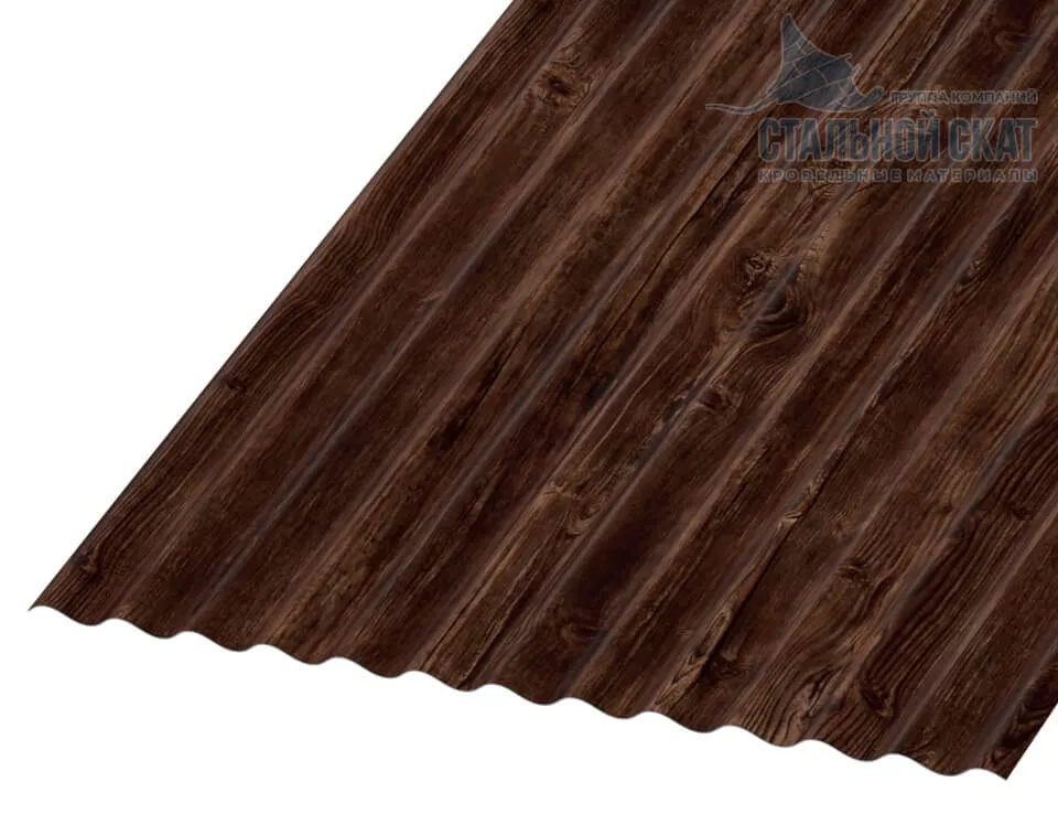 Фото: Профнастил МП18 х 1100 - A (ECOSTEEL_MA-01-Бразил. Вишня-0.5) в Лобне