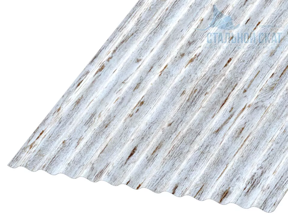 Фото: Профнастил МП18 х 1100 - B (ECOSTEEL_MA-01-БеленыйДуб-0.5) в Лобне