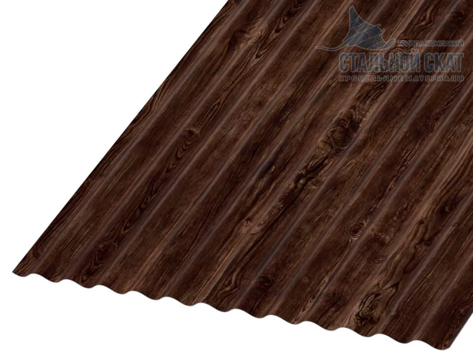 Фото: Профнастил МП18 х 1100 - B (ECOSTEEL_MA-01-Бразил. Вишня-0.5) в Лобне