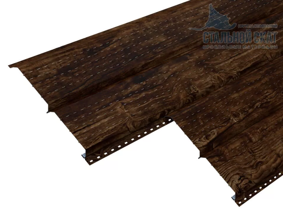 Фото: Софит Lбрус-15х240 (ECOSTEEL_MA-12-Античный Дуб-0.45) в Лобне