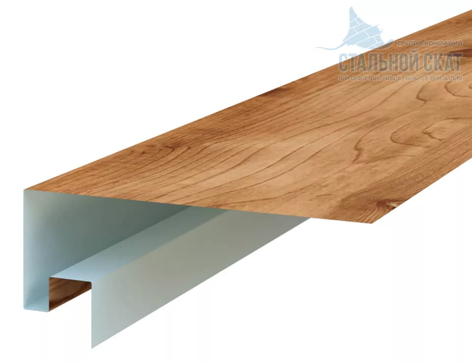 Планка откоса сложная 3D Woodstock 230х75х3000 (ECOSTEEL_T-01-Кедр-0.5) в Лобне