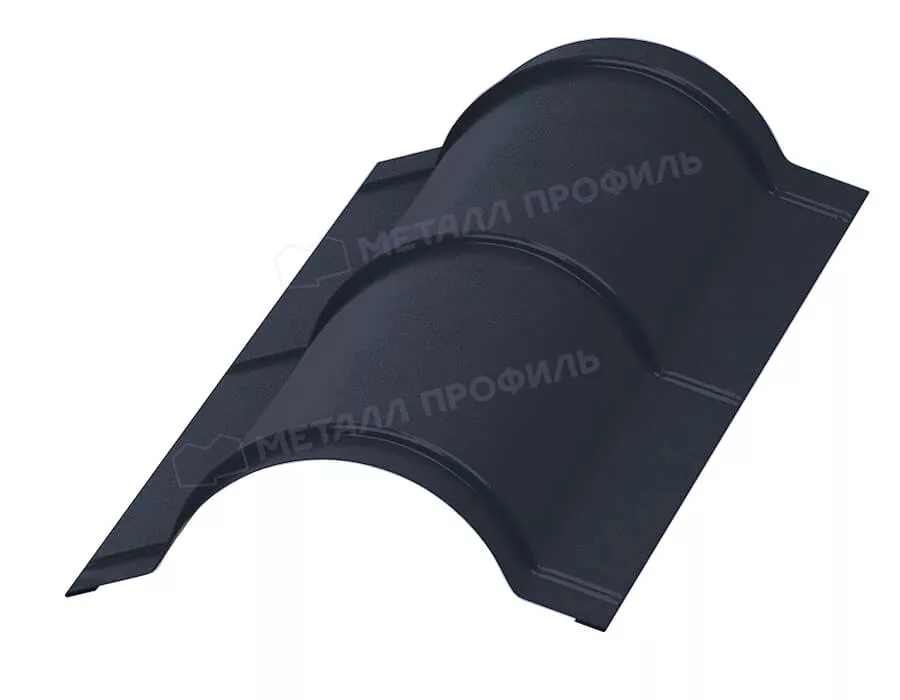Фото: Планка конька круглого R110х2000 NormanMP (ПЭ-01-7016-0.5) в 