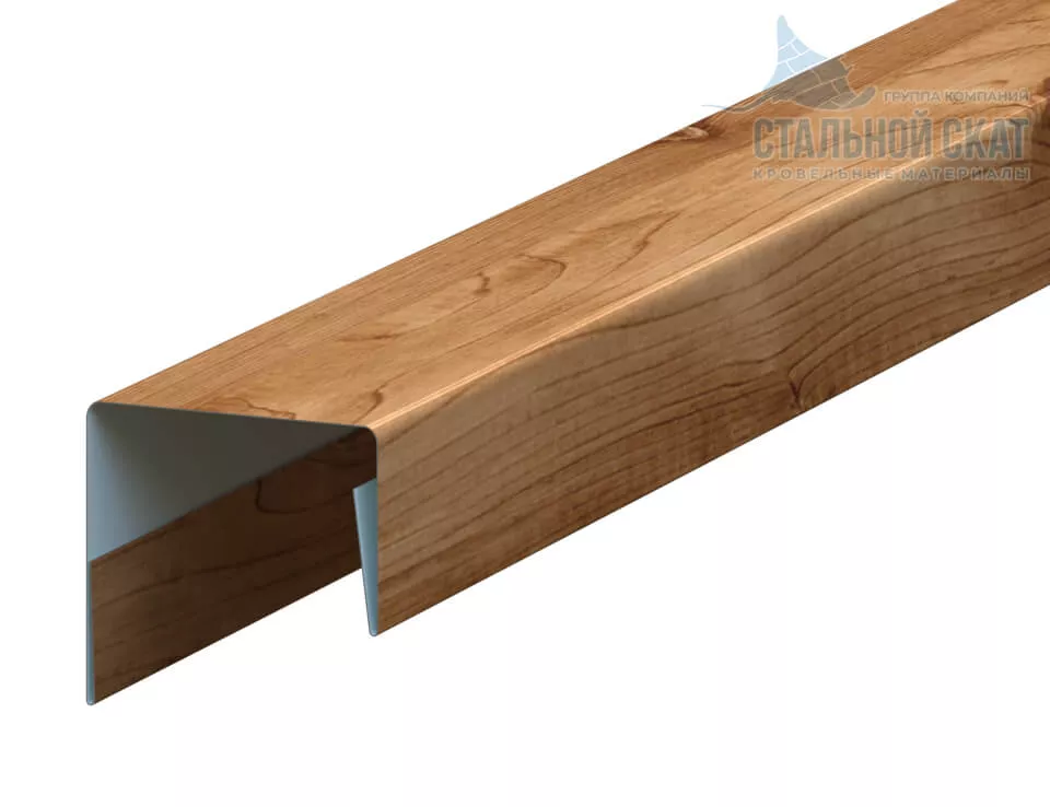 Фото: Планка П-образная 23х22х2000 (ECOSTEEL_T-01-Кедр-0.5) в Лобне