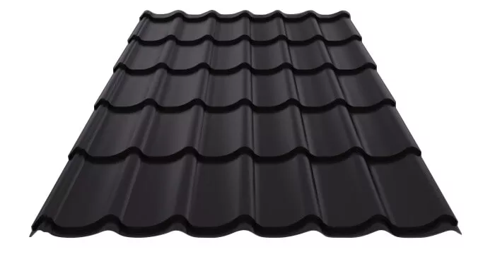 Металлочерепица МП Ламонтерра (VALORI-20-DarkGrey-0.5) в Лобне