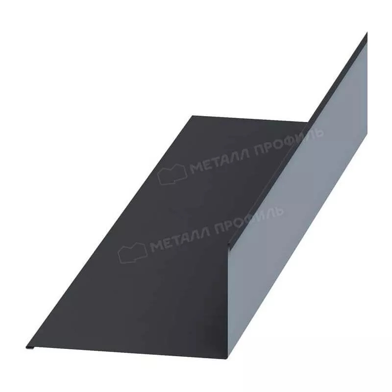 Фото: Планка примыкания верхняя 250х147х2000 (VALORI-20-DarkGrey-0.5) в 