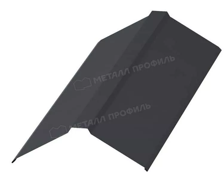 Фото: Планка конька плоского 150х150х2000 (VALORI-20-DarkGrey-0.5) в Лобне