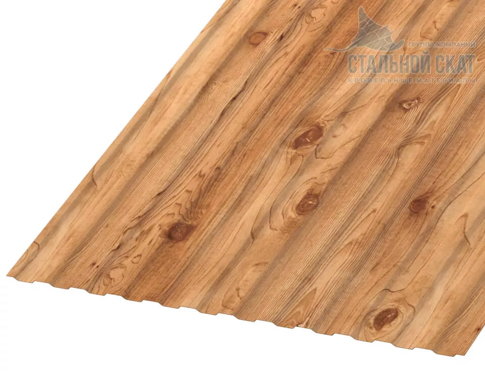 Профнастил МП10 х 1100 - B (ECOSTEEL_T-01-Кедр-0.5) в Лобне